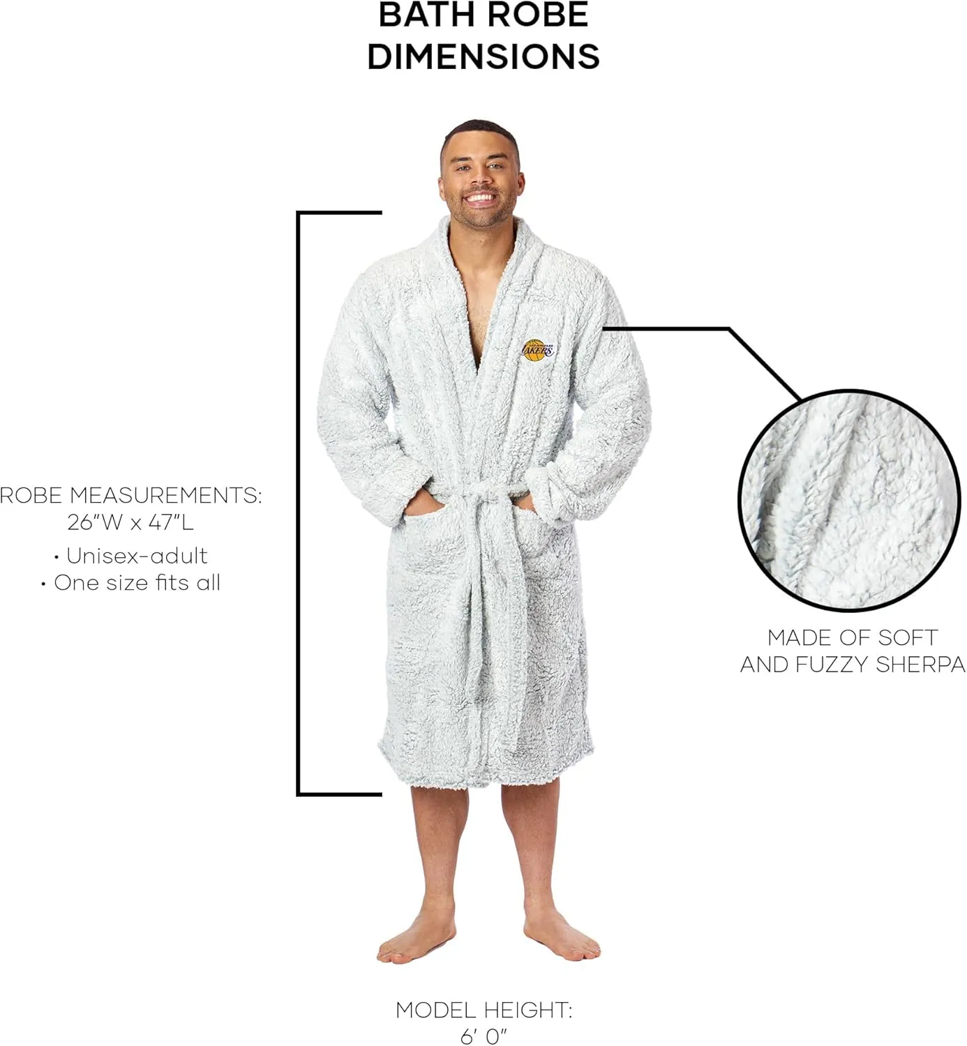 Northwest NBA Sherpa Bath Robe, Large/X-Large