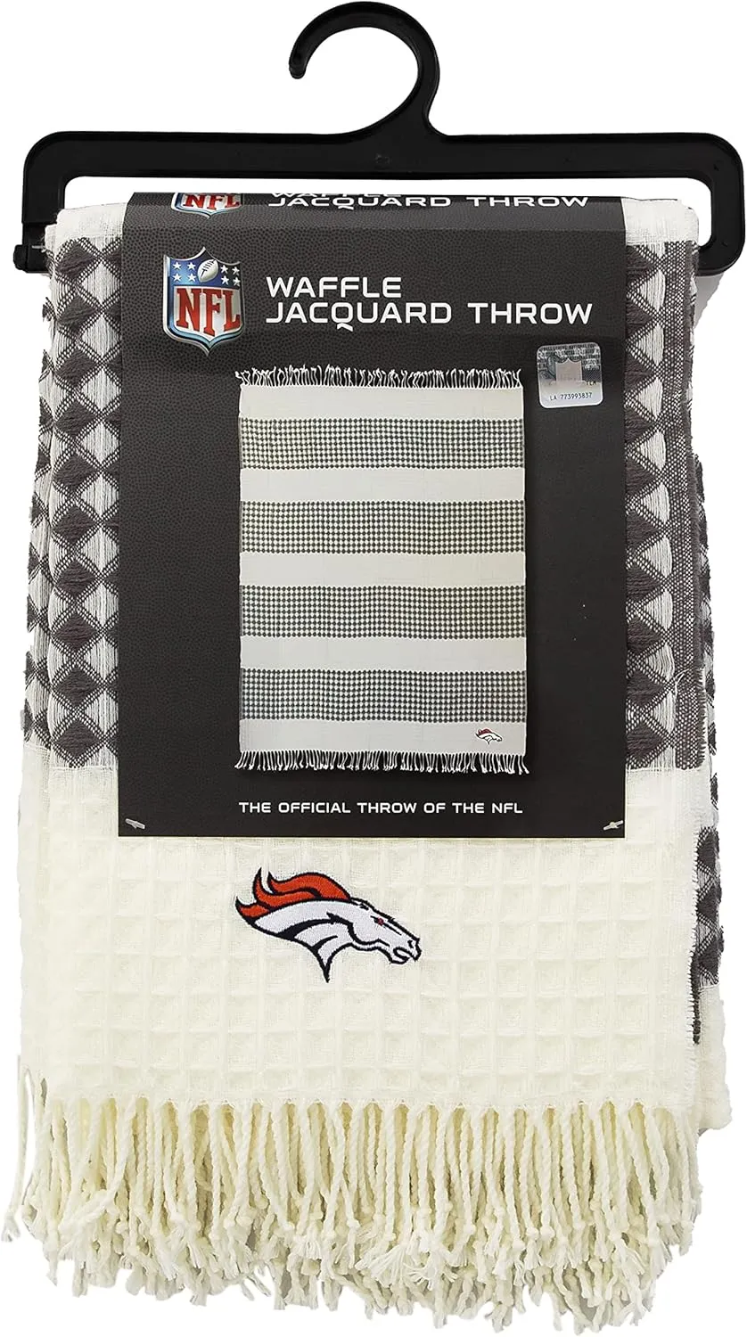 NORTHWEST NFL Unisex-Adult Waffle Weave Jacquard Throw Blanket