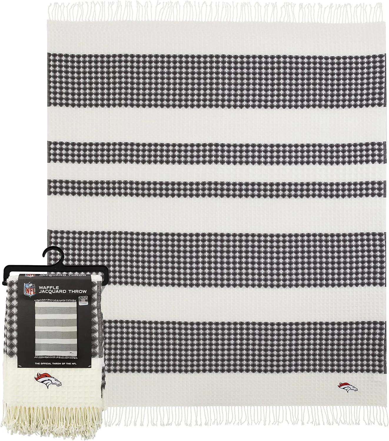 NORTHWEST NFL Unisex-Adult Waffle Weave Jacquard Throw Blanket