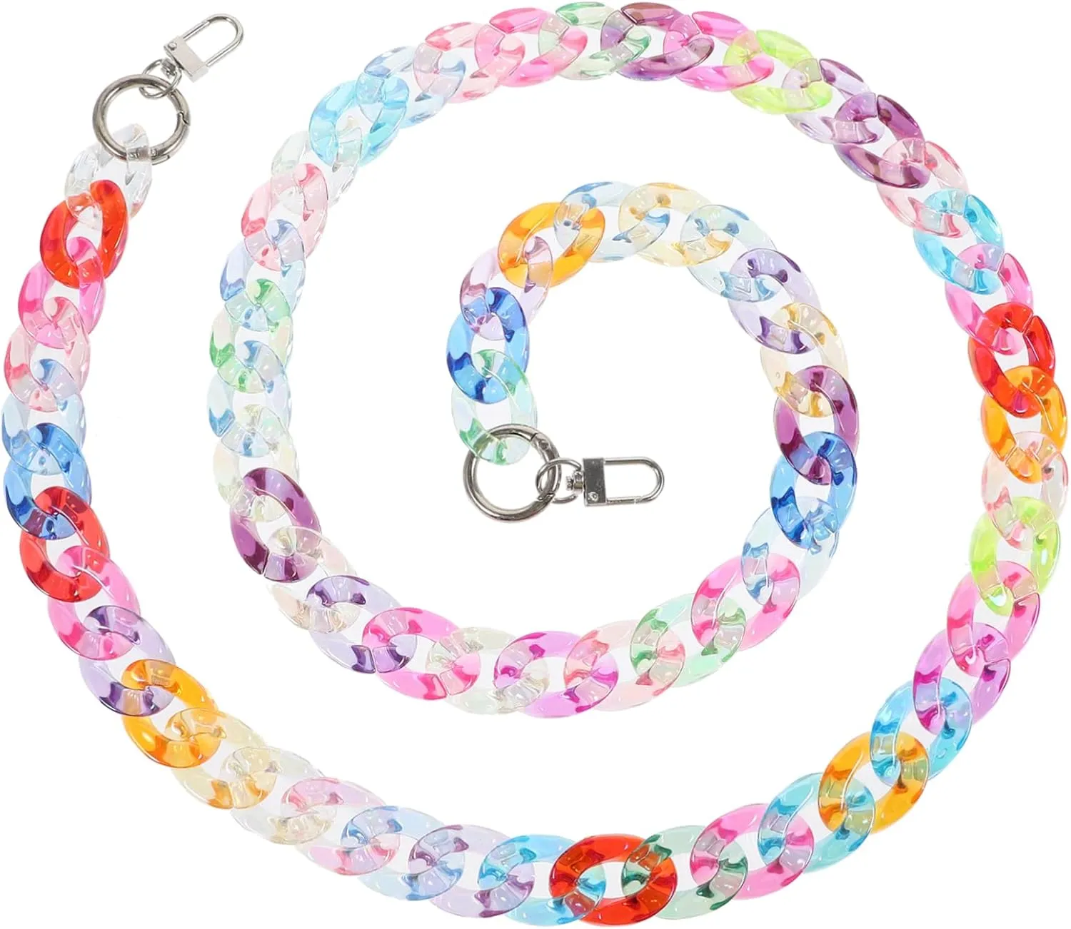 OHPHCALL Acrylic Pendant Bag Chain Crossbody Strap Women's Bag Strap Chain for Repairing