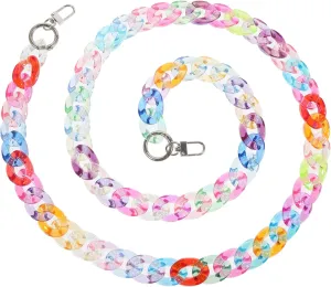 OHPHCALL Acrylic Pendant Bag Chain Crossbody Strap Women's Bag Strap Chain for Repairing