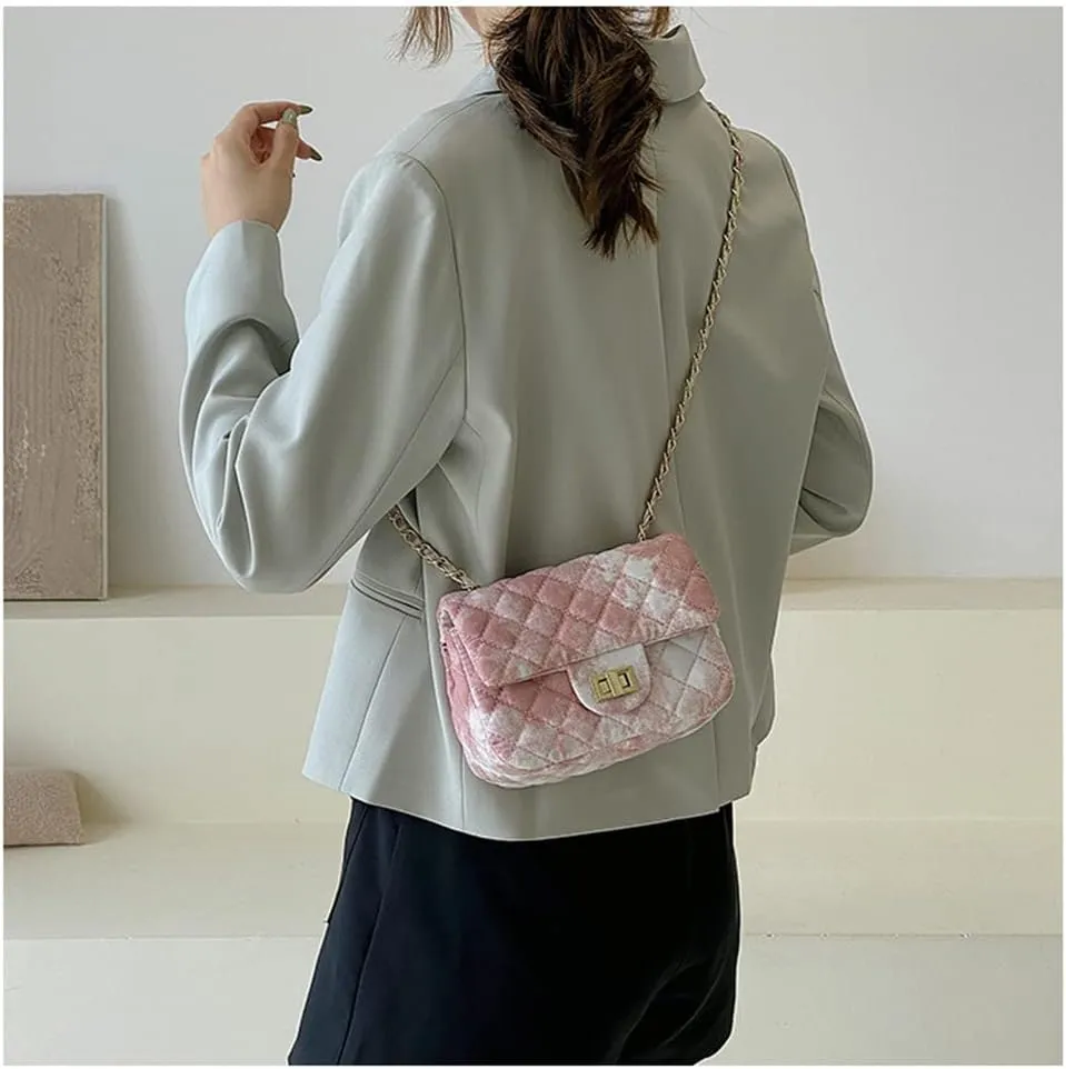 Oil Painting Small Size Crossbody Handbag Dizzy Rhombus One Shoulder Mini Chain Ink Painting Smudge