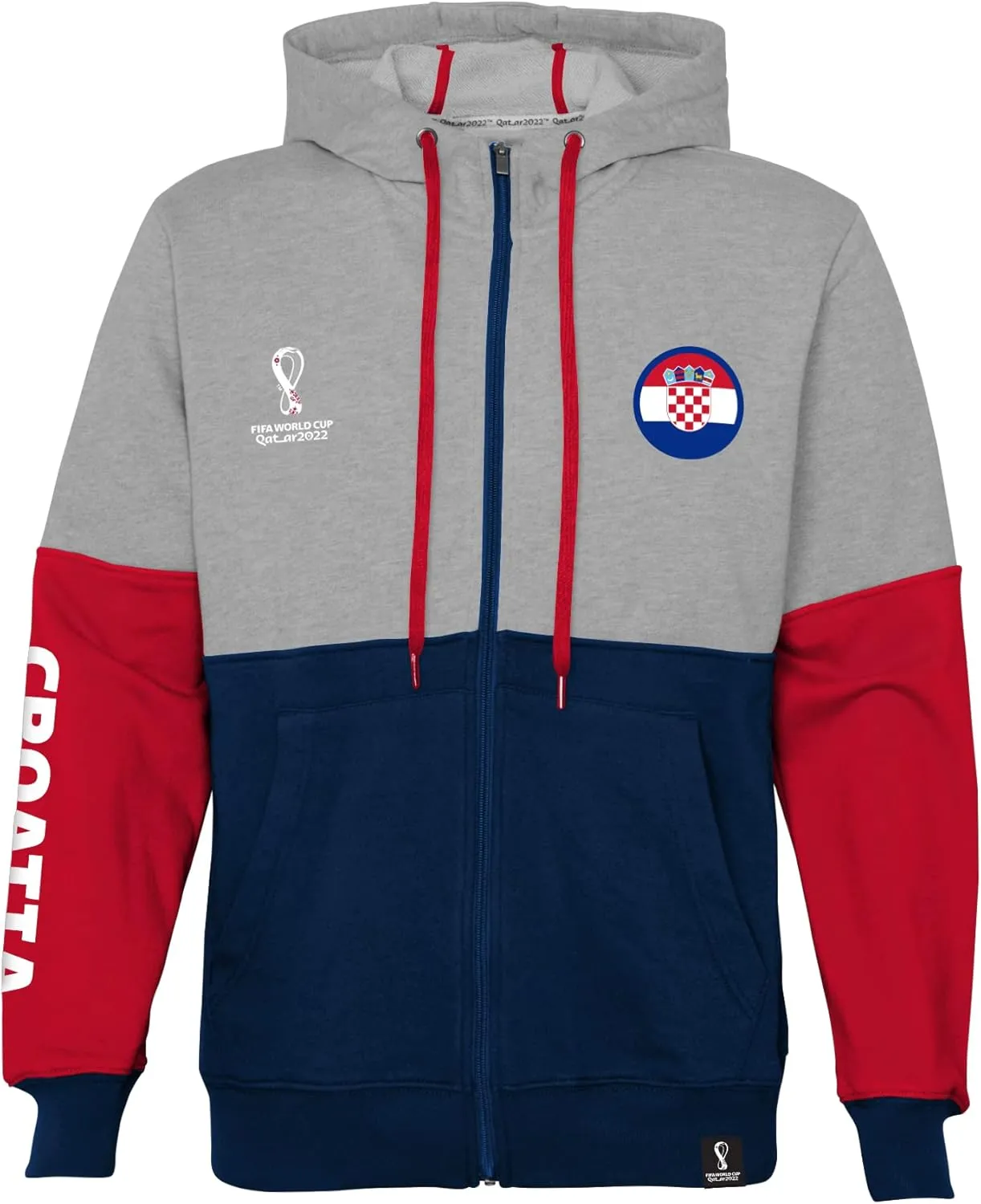 Outerstuff Men's FIFA World Cup Country Contrast Panel Fleece Hood