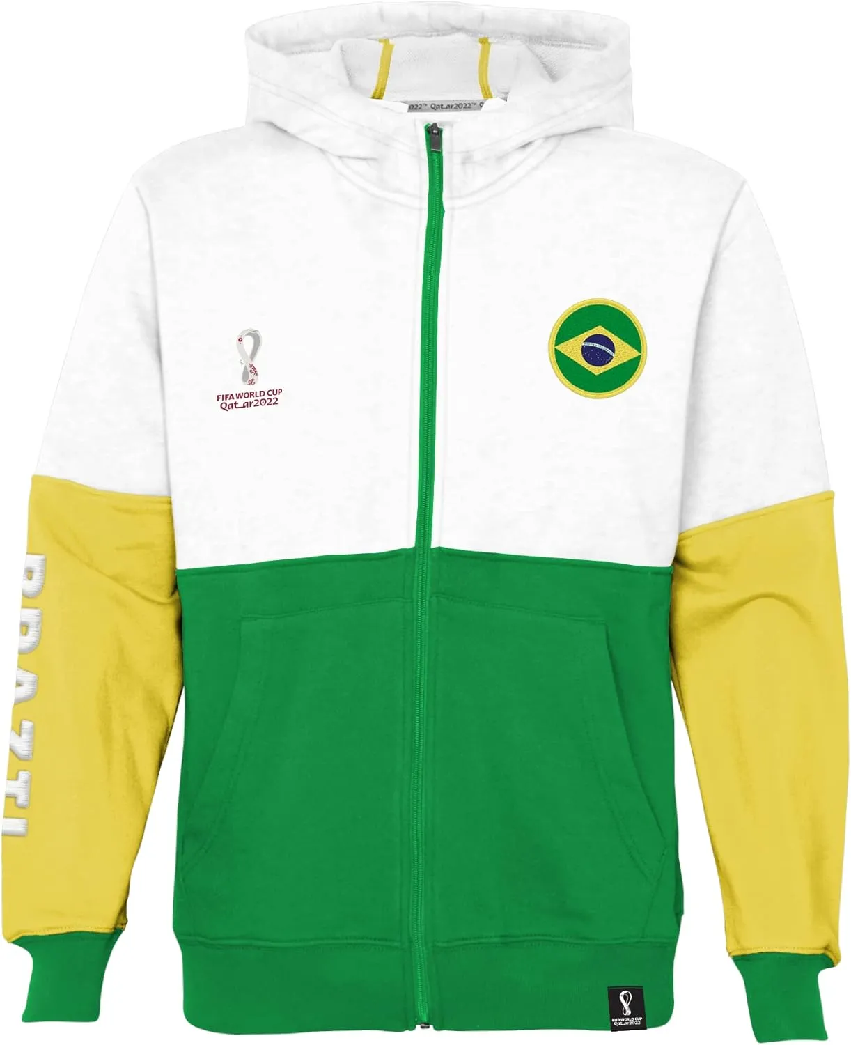 Outerstuff Unisex Kid's FIFA World Cup Country Contrast Panel Fleece Hood