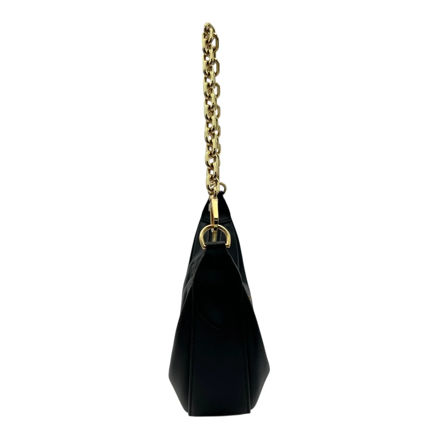 Over The Moon Crossbody Bag Black in Calfskin, Gold hardware