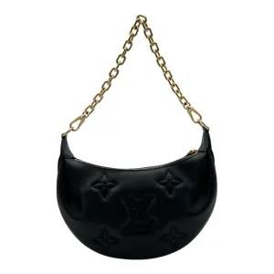 Over The Moon Crossbody Bag Black in Calfskin, Gold hardware