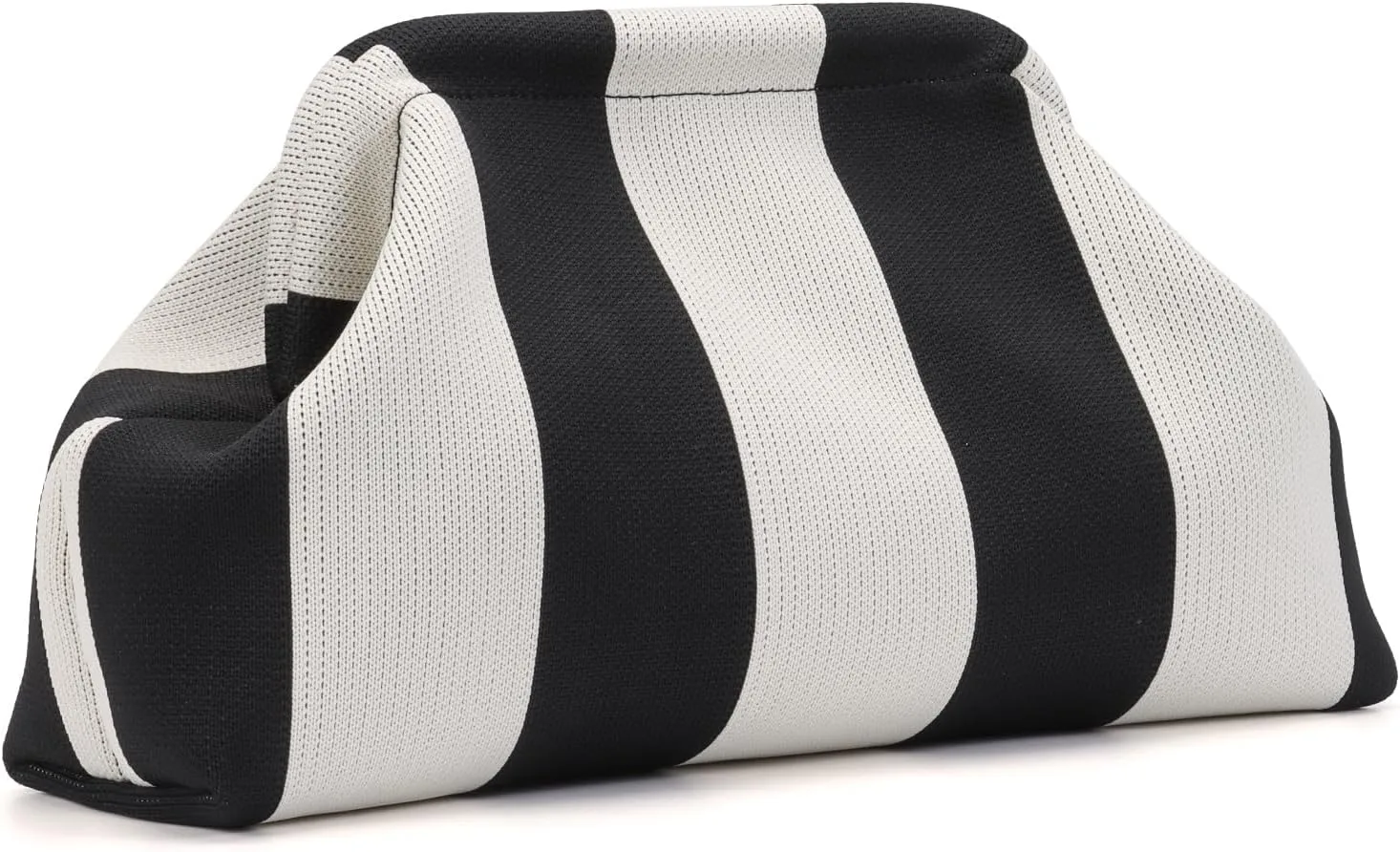 Ovida Colorblock Clutch Purse for Women Summer Beach Dumpling Clutch Crochet Handbag Ruched Cloud Clutch Bag for Party