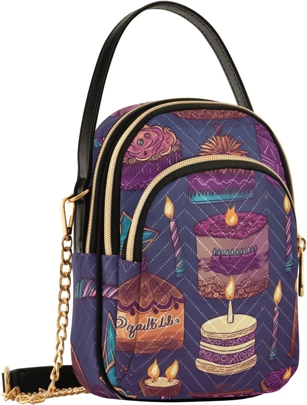 Owl Sits on a Blue Women Crossbody Bags, Crossbody Shoulder Purse, Crossbody Purse for Girls