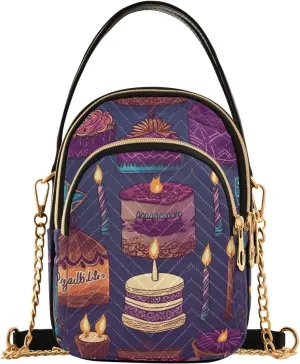 Owl Sits on a Blue Women Crossbody Bags, Crossbody Shoulder Purse, Crossbody Purse for Girls