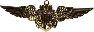 Pack of 24 US Navy/Marine Corps Aviator Small Motorcycle Hat Cap Lapel Pin MS-700 (Officially Licensed By The US Navy)