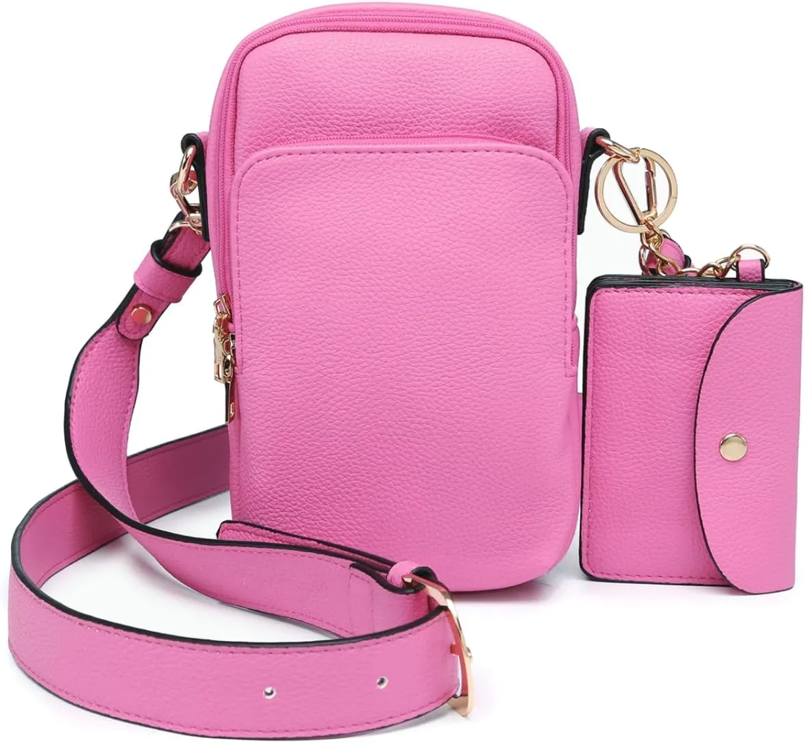 Parker Crossbody Bags for Women Vegan Leather Travel Purse Small Shoulder Handbags with Detachable Snap Pouch