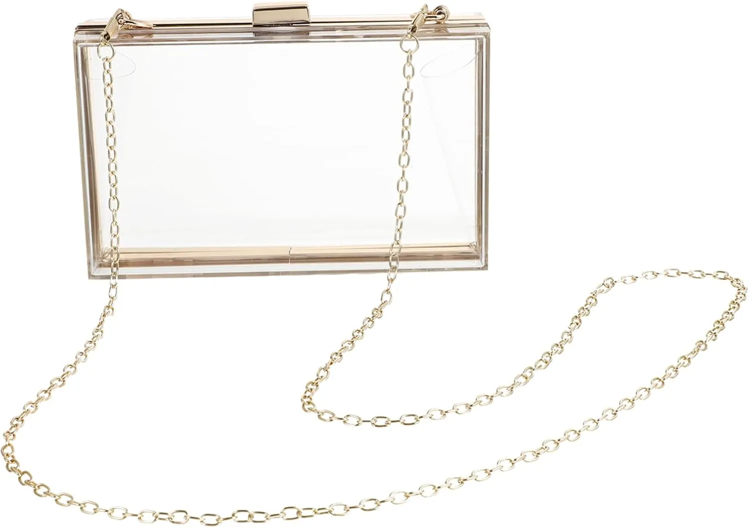 PartyKindom 1pc Mini Clutch Tote Bag Fashion Woman Bag Square Handbag Large Capacity Handbag Transparent Acrylic