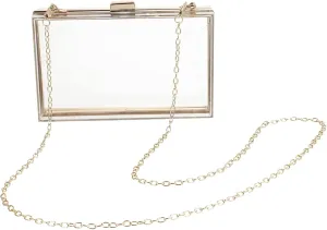 PartyKindom 1pc Mini Clutch Tote Bag Fashion Woman Bag Square Handbag Large Capacity Handbag Transparent Acrylic