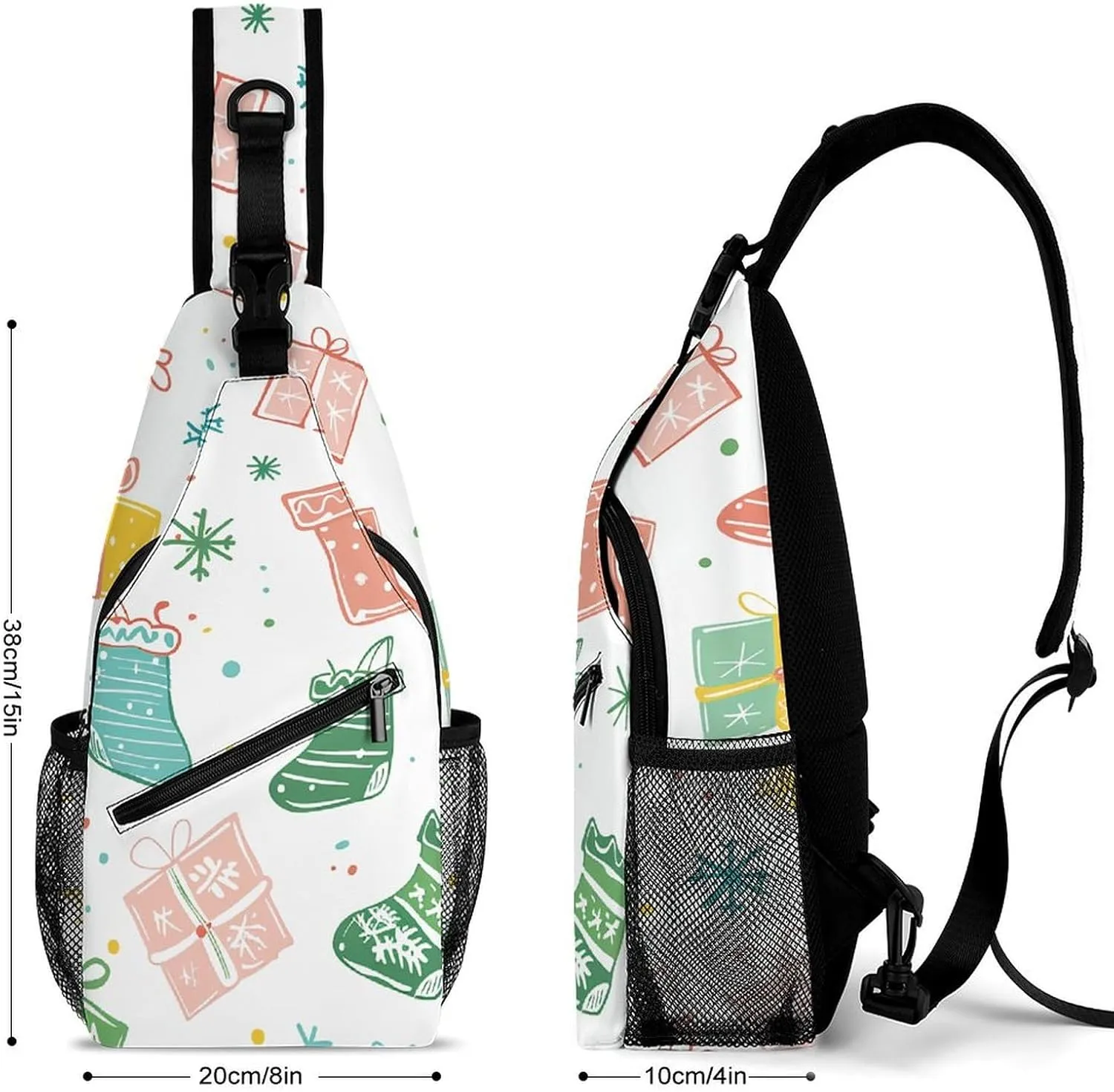 Pastel Color Smiley Face Sling Bag Crossbody Bags Cross Body Bag Fanny Packs Chest Bags Sling Purses for Travel