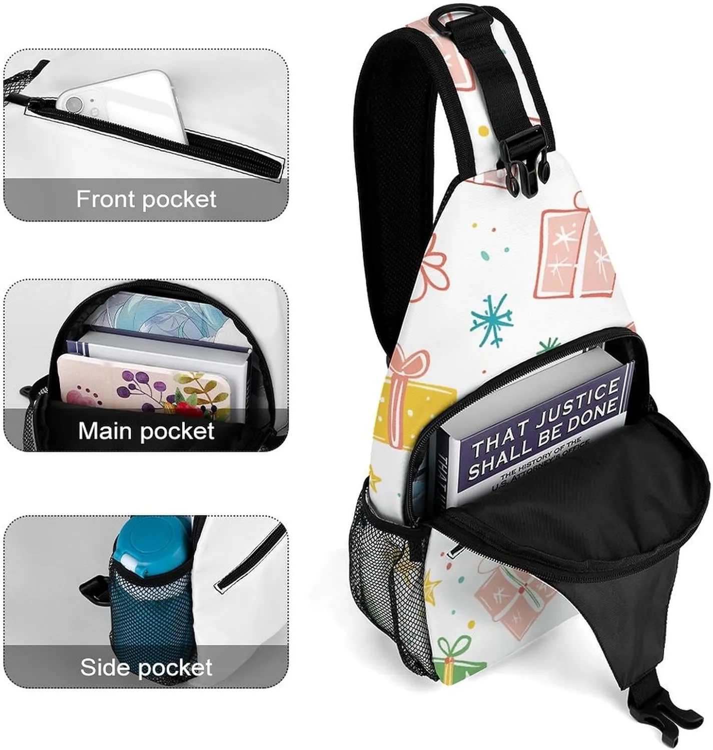Pastel Color Smiley Face Sling Bag Crossbody Bags Cross Body Bag Fanny Packs Chest Bags Sling Purses for Travel