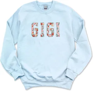 Personalized Embroidered Applique Grandma Sweatshirt Custom Nana Mimi Granny Mamaw Mama Women Gift Mothers Day 2024