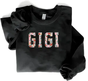 Personalized Embroidered Applique Grandma Sweatshirt Custom Nana Mimi Granny Mamaw Mama Women Gift Mothers Day 2024