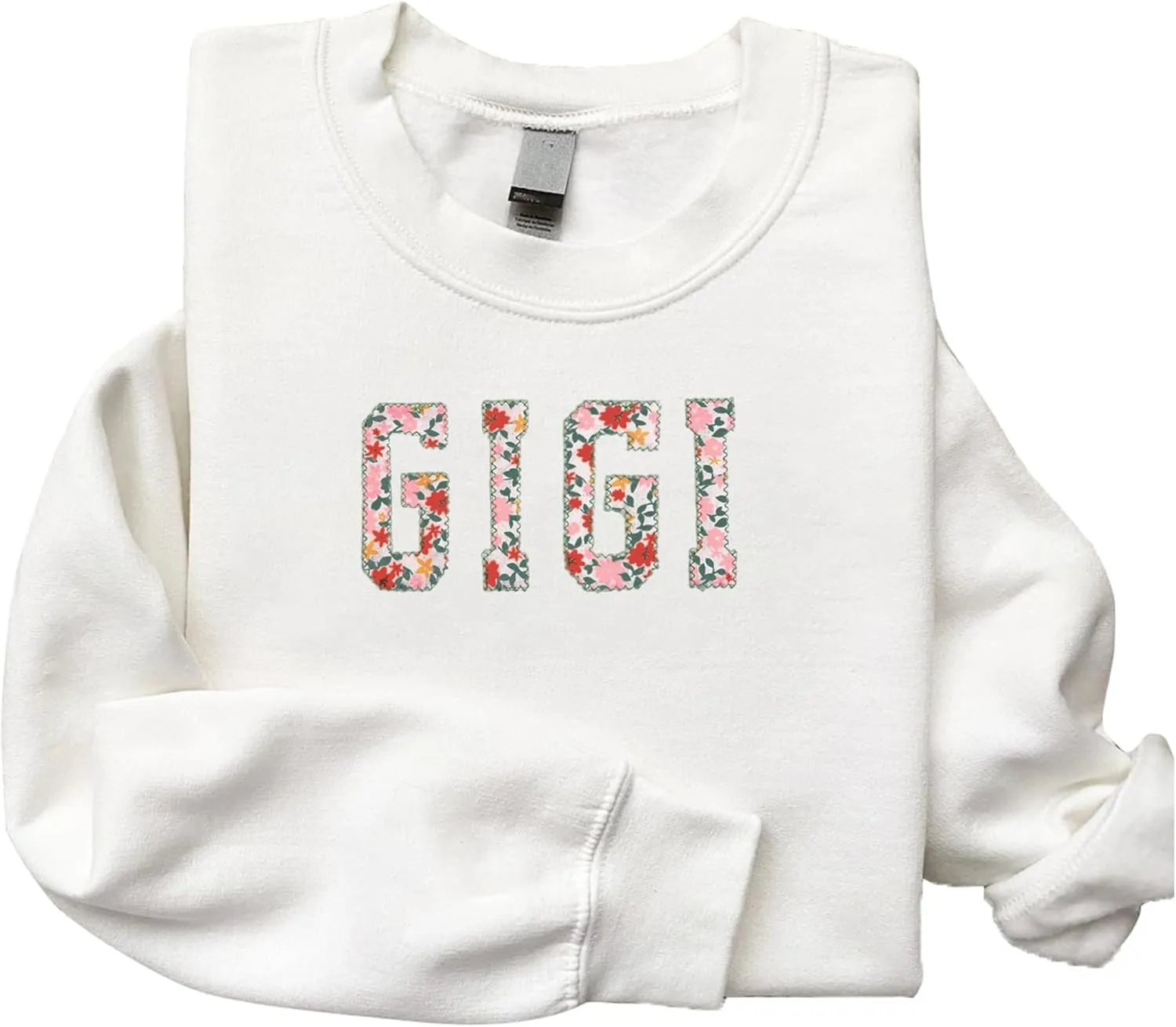 Personalized Embroidered Applique Grandma Sweatshirt Custom Nana Mimi Granny Mamaw Mama Women Gift Mothers Day 2024