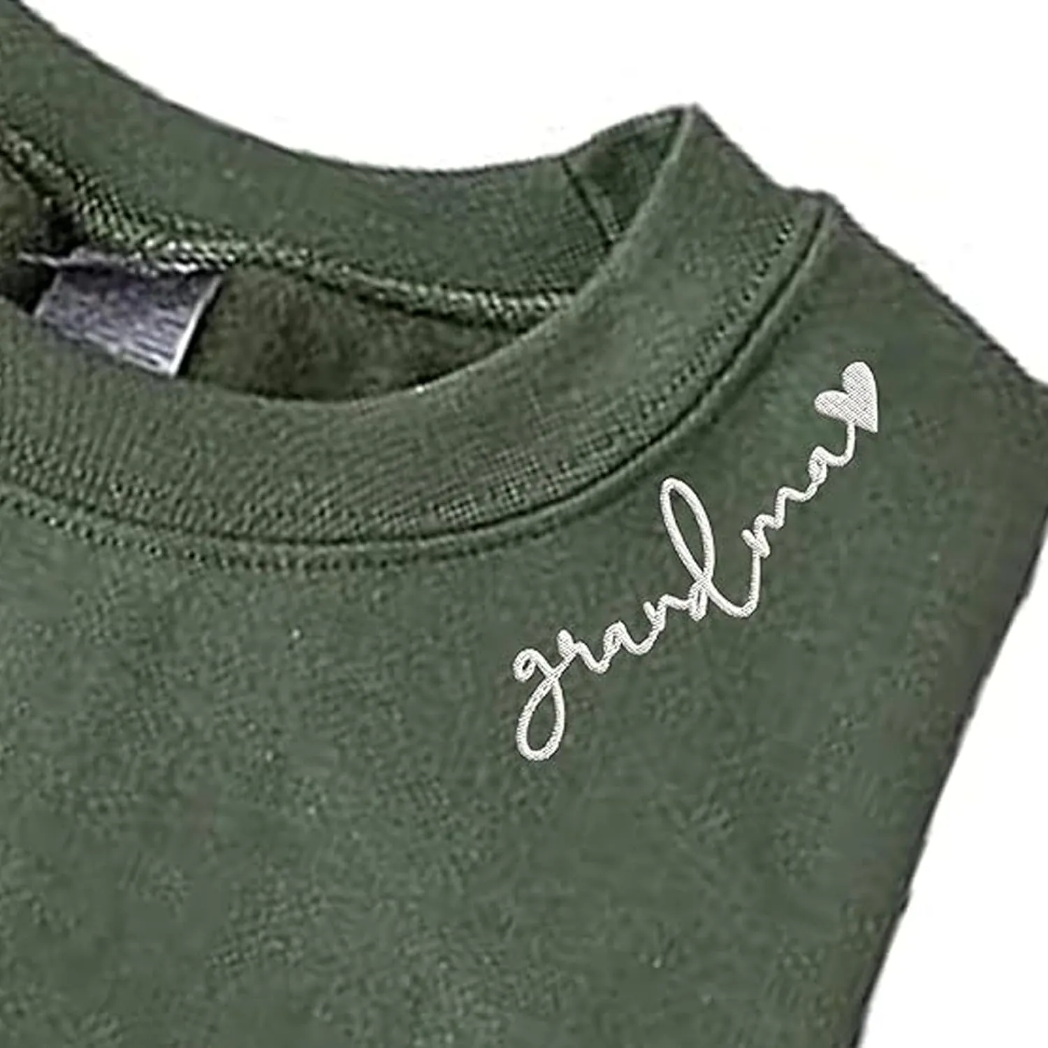 Personalized Embroidery Grandma-Nana-Mimi-Gigi-Granny With Heart Sweatshirts,Grandma Gift Mothers Day