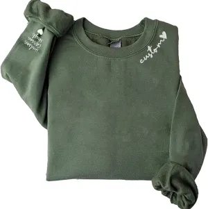 Personalized Embroidery Grandma-Nana-Mimi-Gigi-Granny With Heart Sweatshirts,Grandma Gift Mothers Day