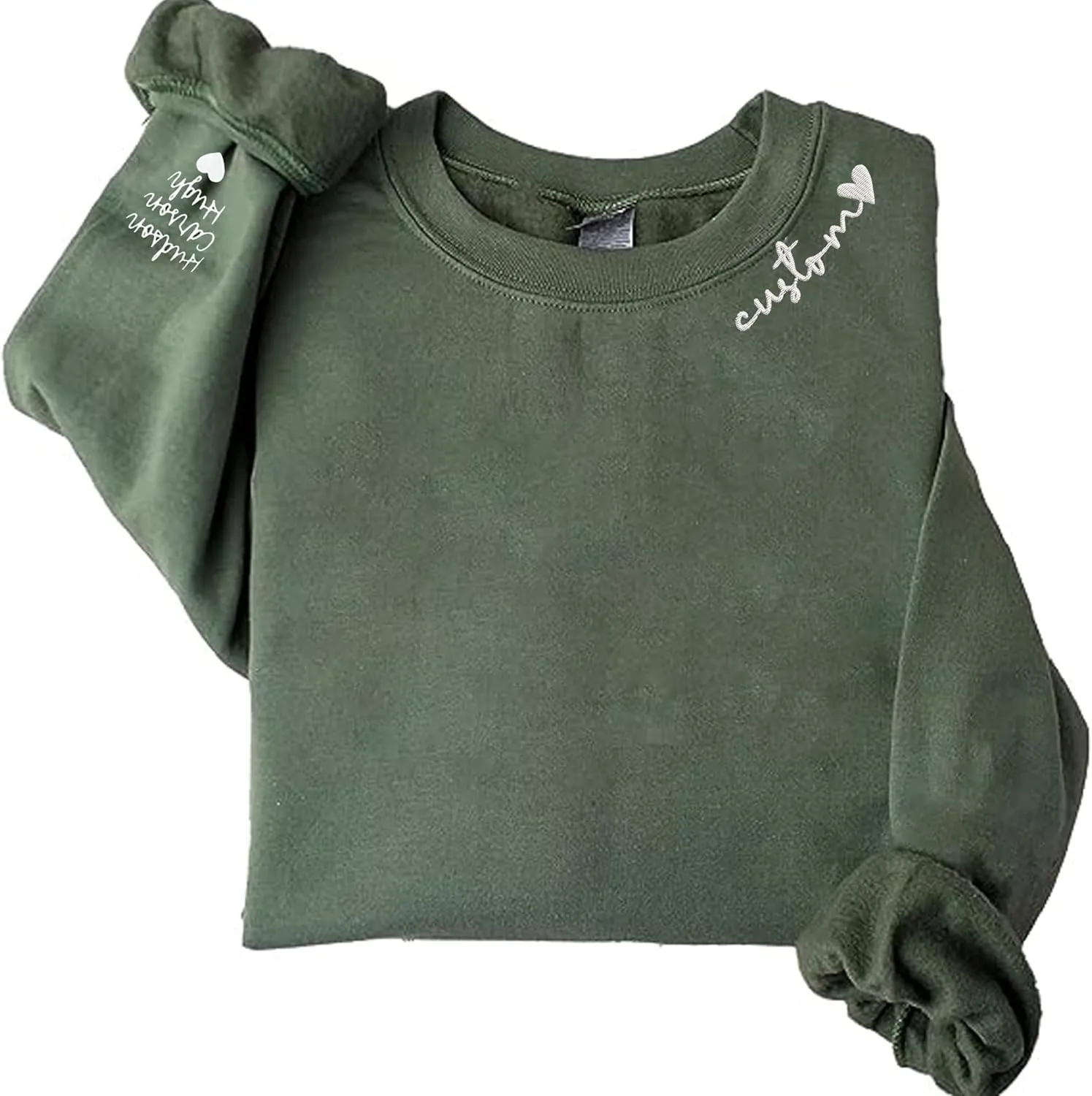 Personalized Embroidery Grandma-Nana-Mimi-Gigi-Granny With Heart Sweatshirts,Grandma Gift Mothers Day
