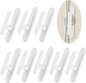 Petyoung 8pcs Curtain Holdbacks Self-Adhesive Wall Mounted Hooks Drapery Tieback Hooks