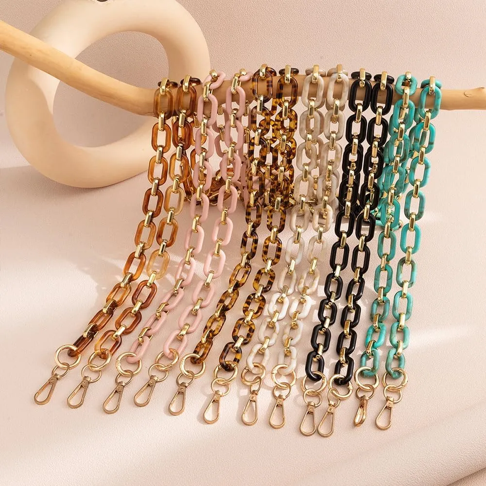 Phone Crossbody Chain Cell Phone Lanyard,Acrylic Shouder Strap Universal Cellphone Chain Strap with Tether Patches Compatible with Most Phones Bag Purse (P)