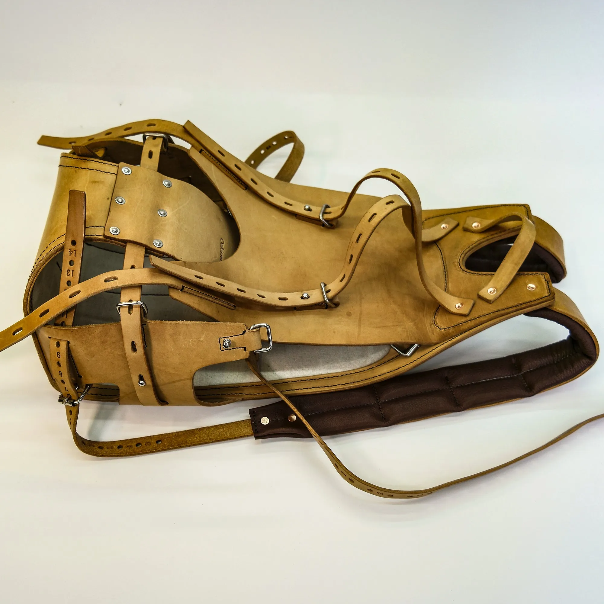 【Physical patterns】Detachable canvas plant tanned leather backpack - retro backpack for travel, camping, hiking, commuting