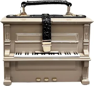 Piano Shaped Purse Handbag Women Crossbody Shoulder Bag Box Shaped Acrylic Evening Top Handle Clutch Bag Novelty Piano Purse