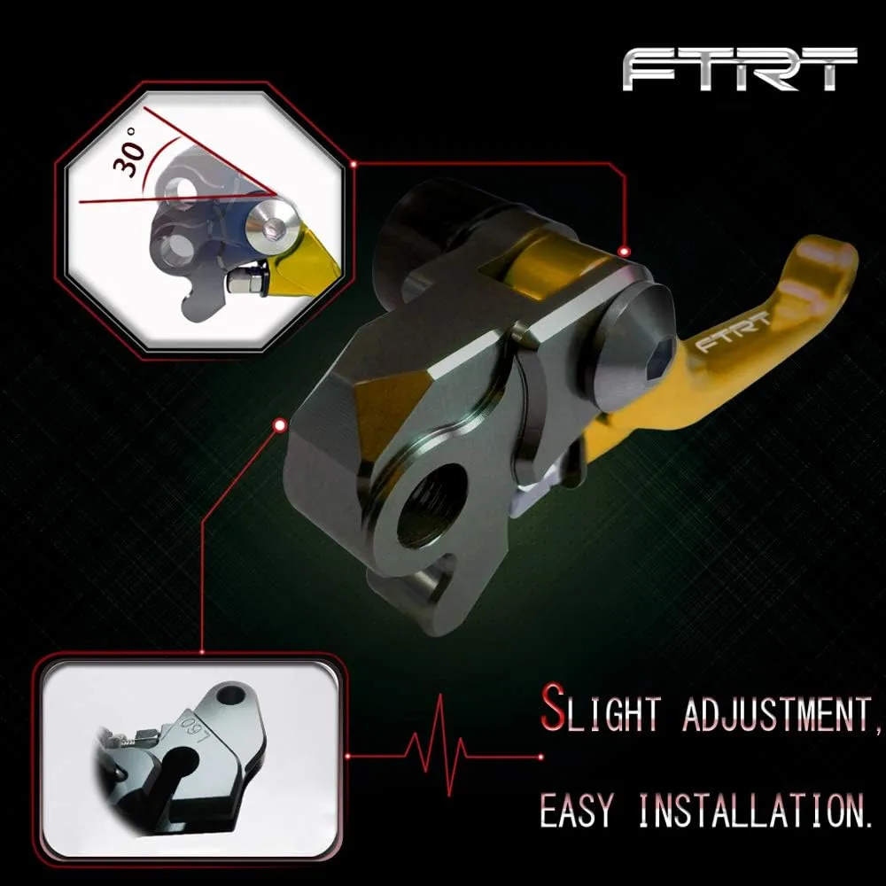 Pivot Dirt Bike Brake Clutch Levers Compatible with DR200S 2015-2019; DR250R 1996-2000; DRZ400 DRZ400S DRZ400SM 2000-2022; DJEBEL250XC 1998-2007, Gold
