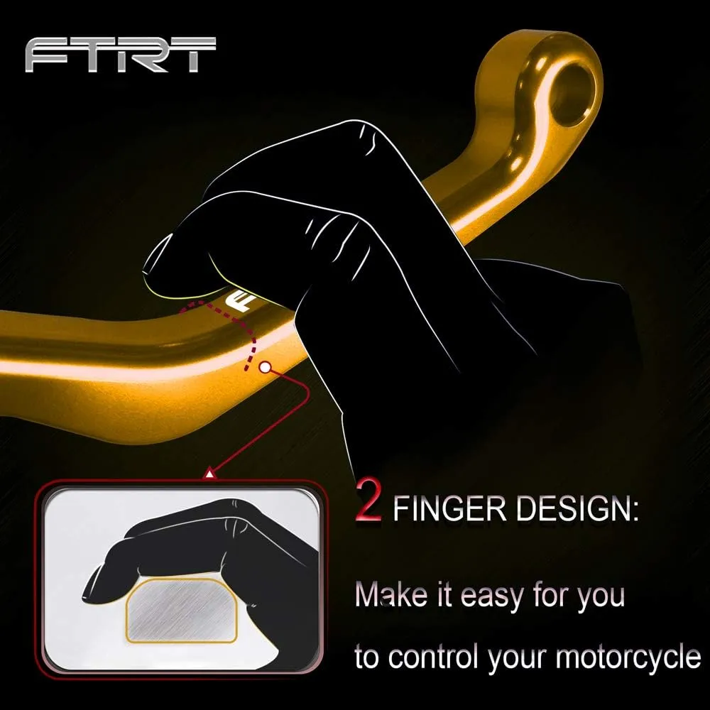 Pivot Dirt Bike Brake Clutch Levers Compatible with DR200S 2015-2019; DR250R 1996-2000; DRZ400 DRZ400S DRZ400SM 2000-2022; DJEBEL250XC 1998-2007, Gold