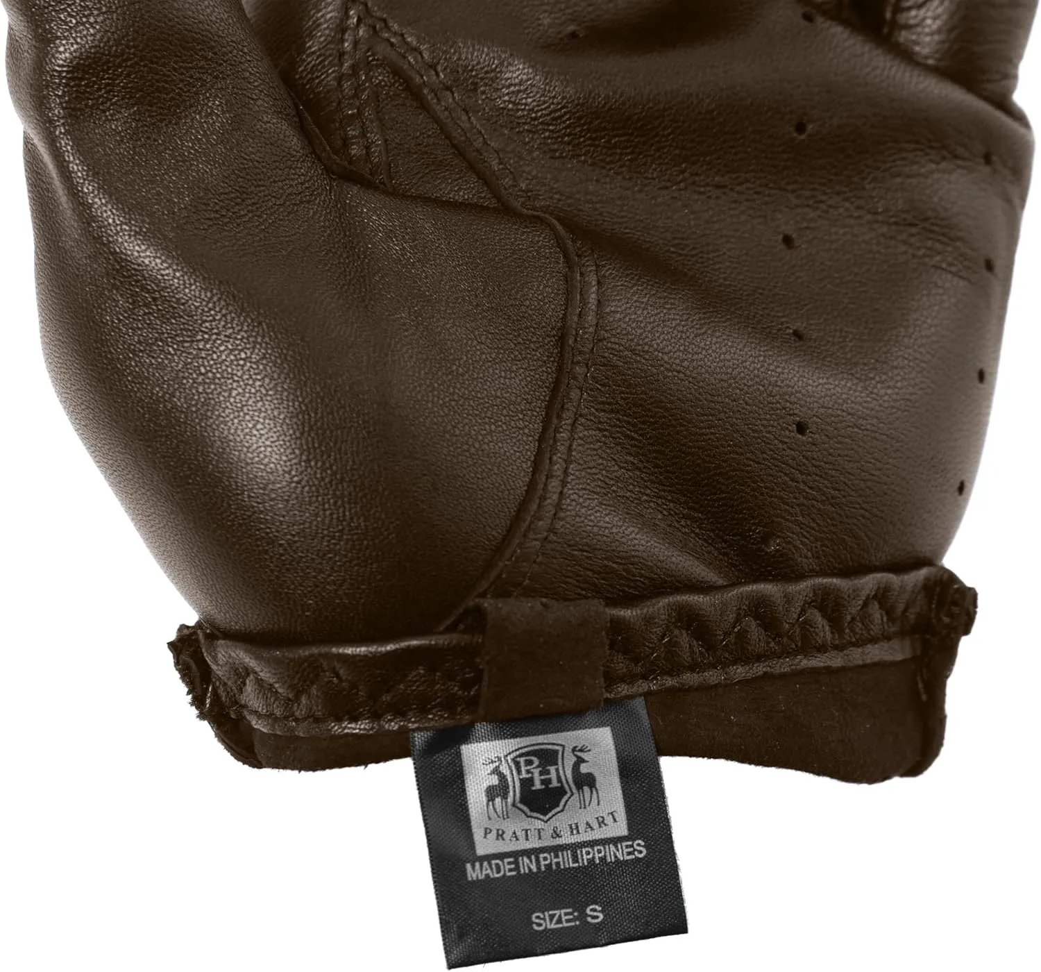 Pratt & Hart Silverstone Men’s Leather Driving Gloves (Unlined) Great for Bikers and Motorcycle Enthusiasts (Sheepskin)