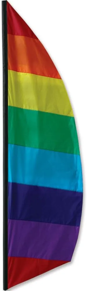 Premier Kites 23821 Wind Garden Ripstop Nylon Feather Banner, Rainbow, 8-1/2-Feet