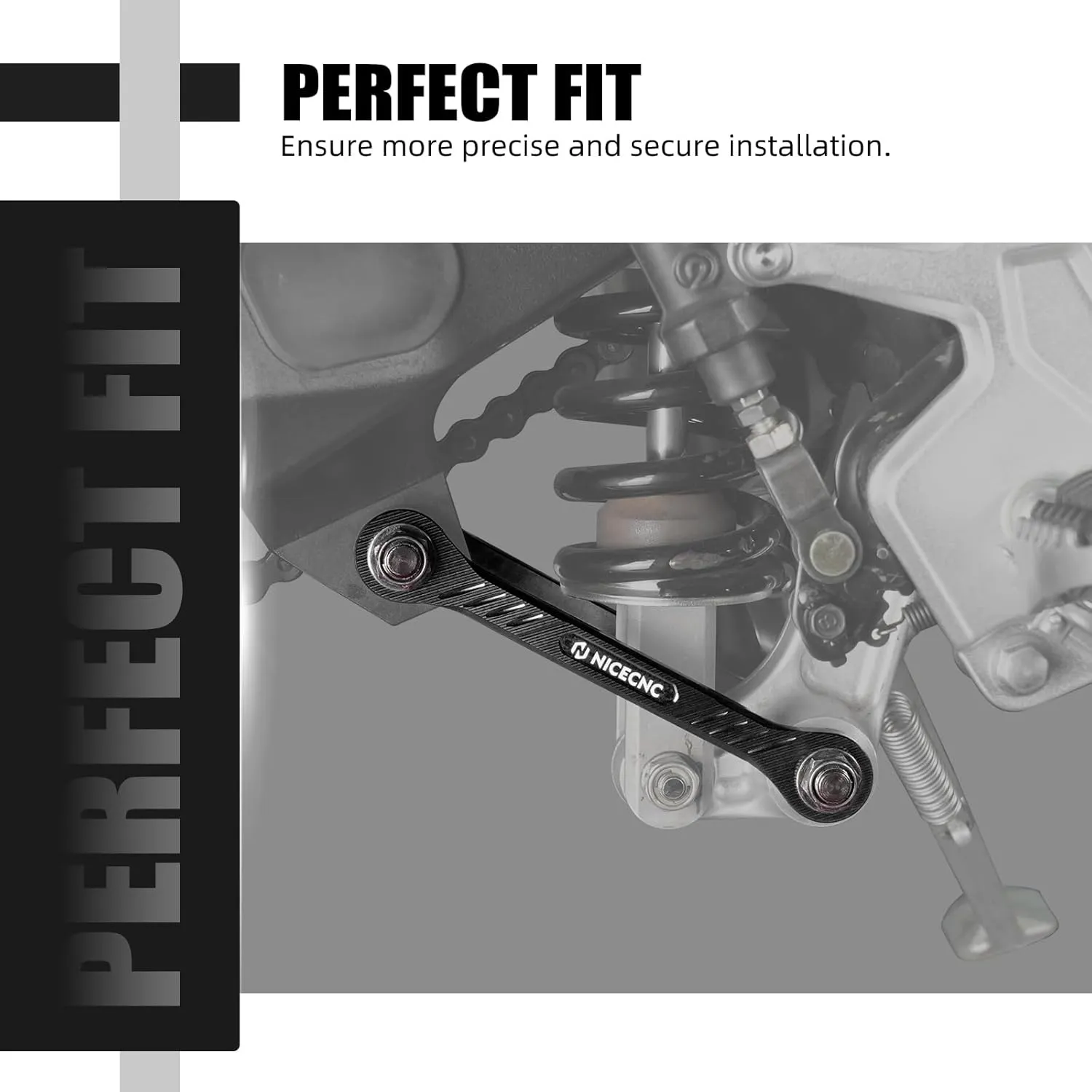 Primary Drive Rear Chain Guide Guard & Lowering Linkage Drop Link Lower Compatible with Yamaha Tenere 700 2019 2020 2021 2022 2023 2024, Chains Protection Cover, Black