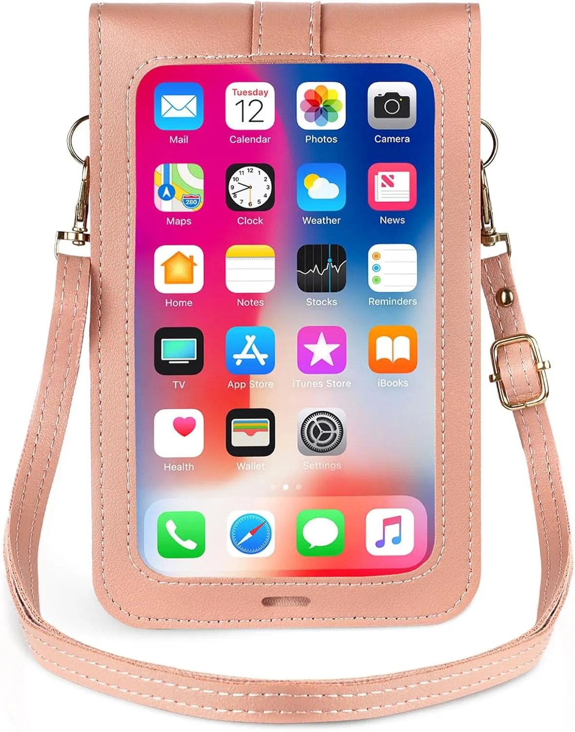 PU Leather Multi Pocket Casual Small Crossbody Bag Cell Phone Purse Wallet for Women