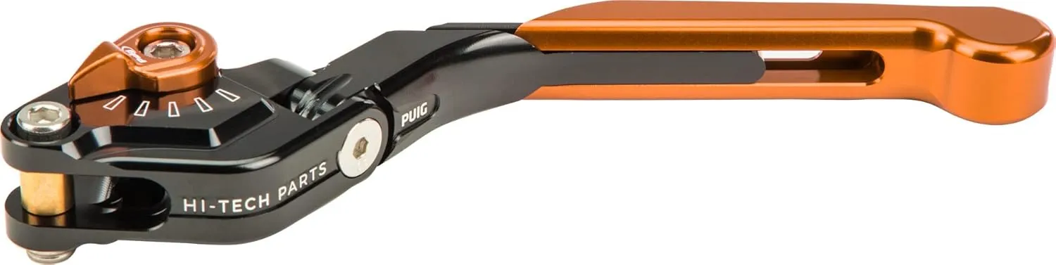 Puig Foldable EXTENDABLE Clutch Lever 3.0. Black/Select.Orange/Extend.Orange