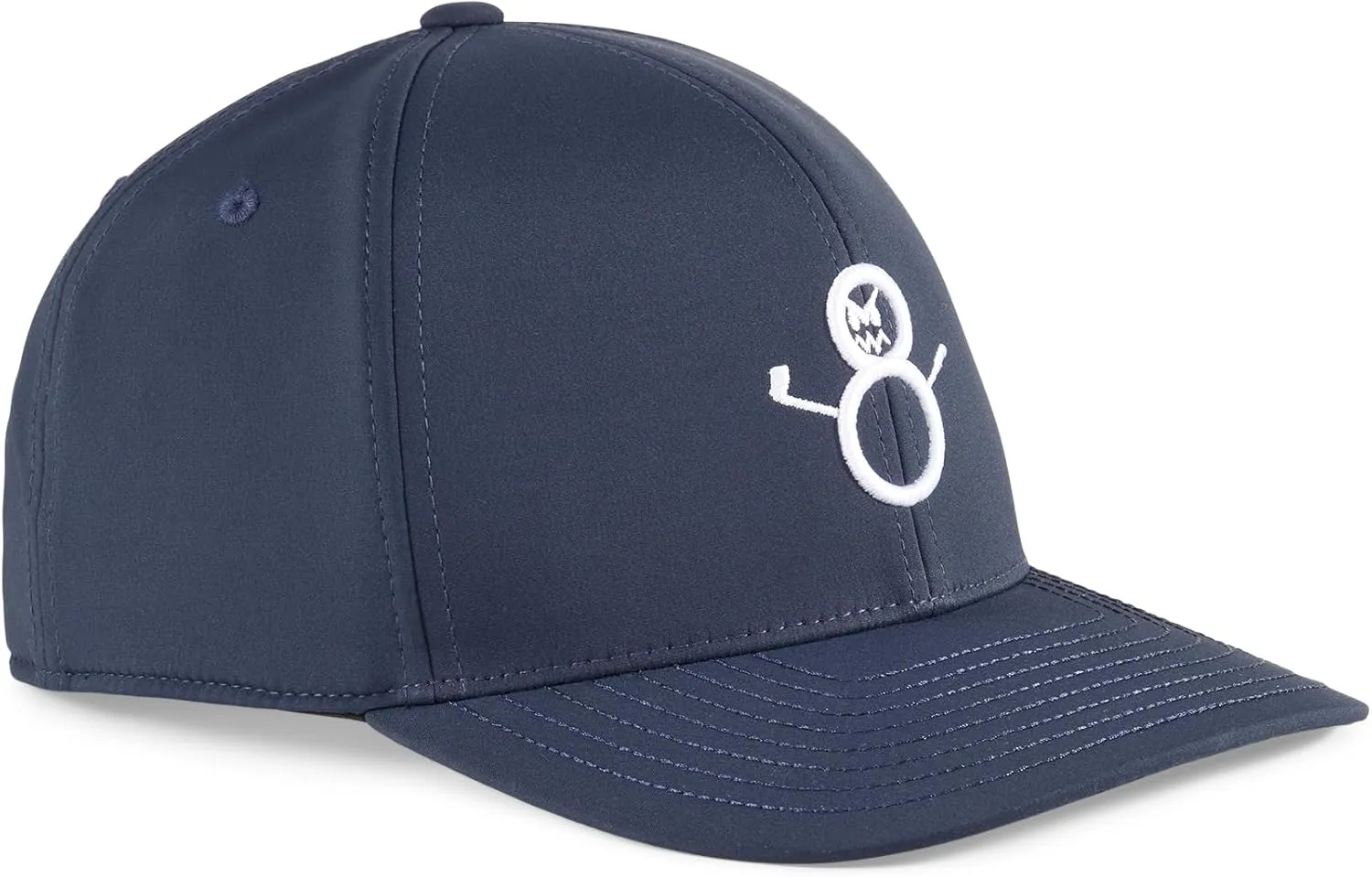 PUMA Golf Men's Standard H8 Golf TECH Cap, DEEP Navy-White Glow