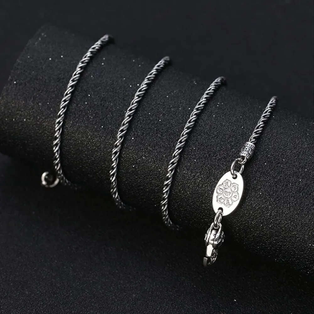 Pure Men Women 2mm 3.0mm Twist Necklace s925 Real Chain Necklace Male