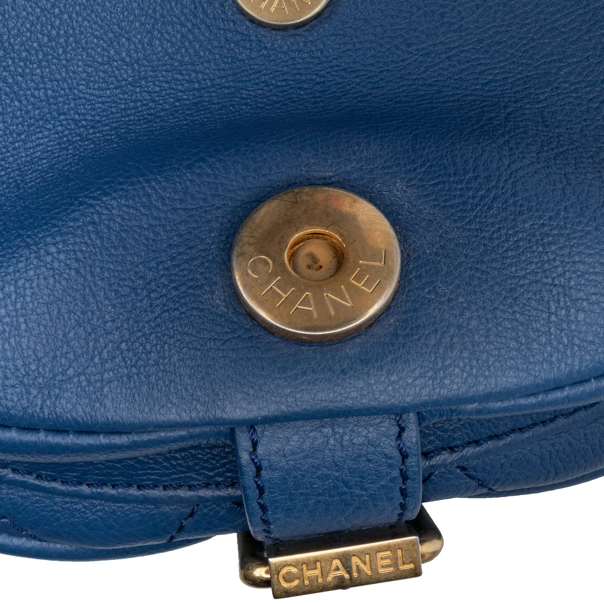 Quilted Grained Calfskin Casual Trip Messenger
