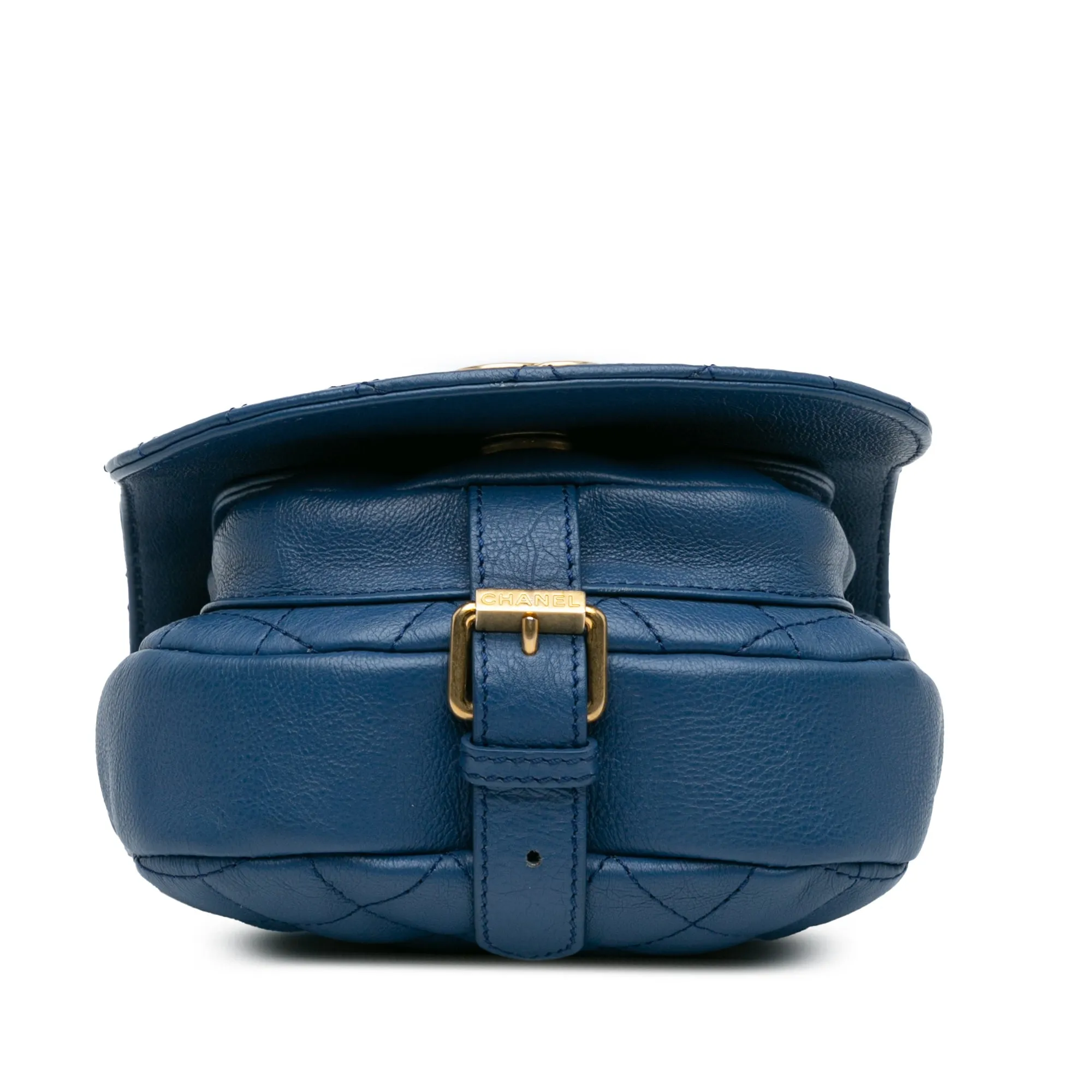 Quilted Grained Calfskin Casual Trip Messenger