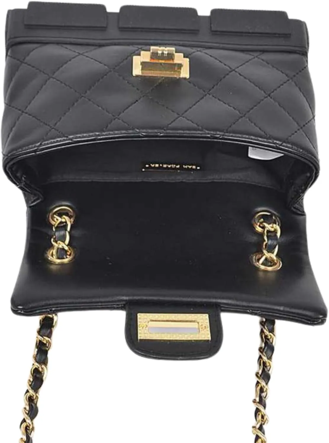 Quilted Shoulder Bag Crossbody for Women – Elegant Vintage Designer Handbag with Gold Chain Strap & Secure Turn Lock