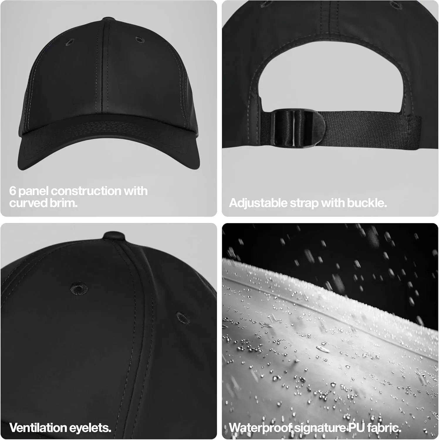 RAINS Cap Water Resistant - Adjustable Fit, 2 Year Warranty - Ideal Gifts for Women and Men - Premium Sports Hat