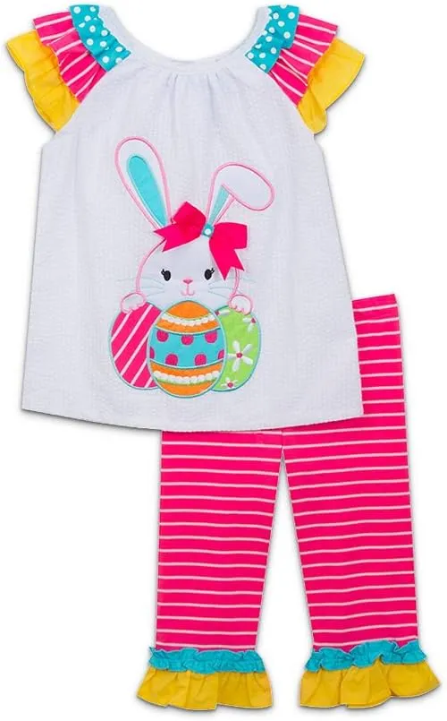 Rare Editions Infant Girls Bunny Set, White