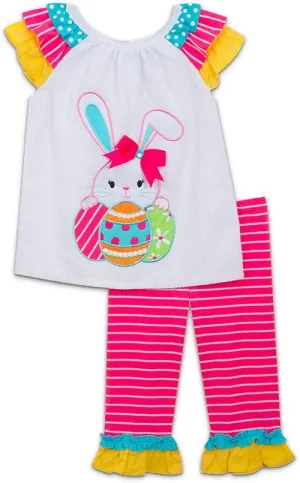 Rare Editions Infant Girls Bunny Set, White