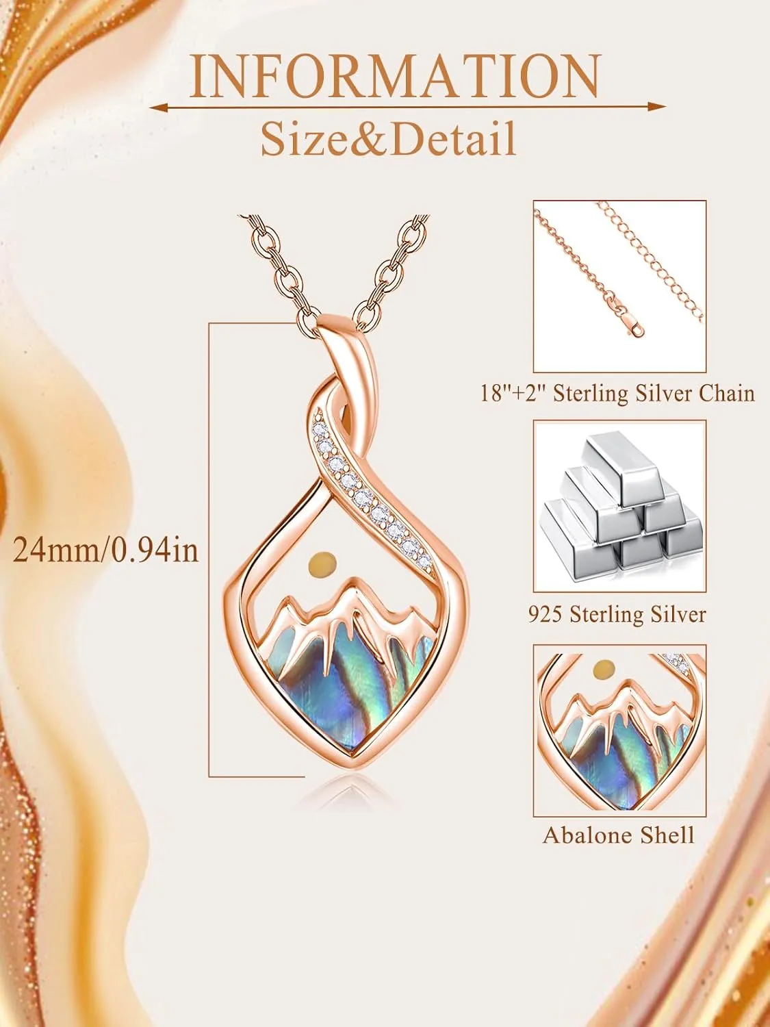 Rhombus Mustard Seed Mountain Necklace for Women 925 Sterling Silver Christian Faith Pendant Inspirational Jewelry Gifts