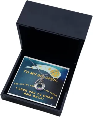 Rising Phoenix Necklace Luxury Box - Geek Girlfriend Necklace- Kawaii Phoenix Jewelry, Love You to The Moon and Back Romantic Sci-fi Jewellery, Astron