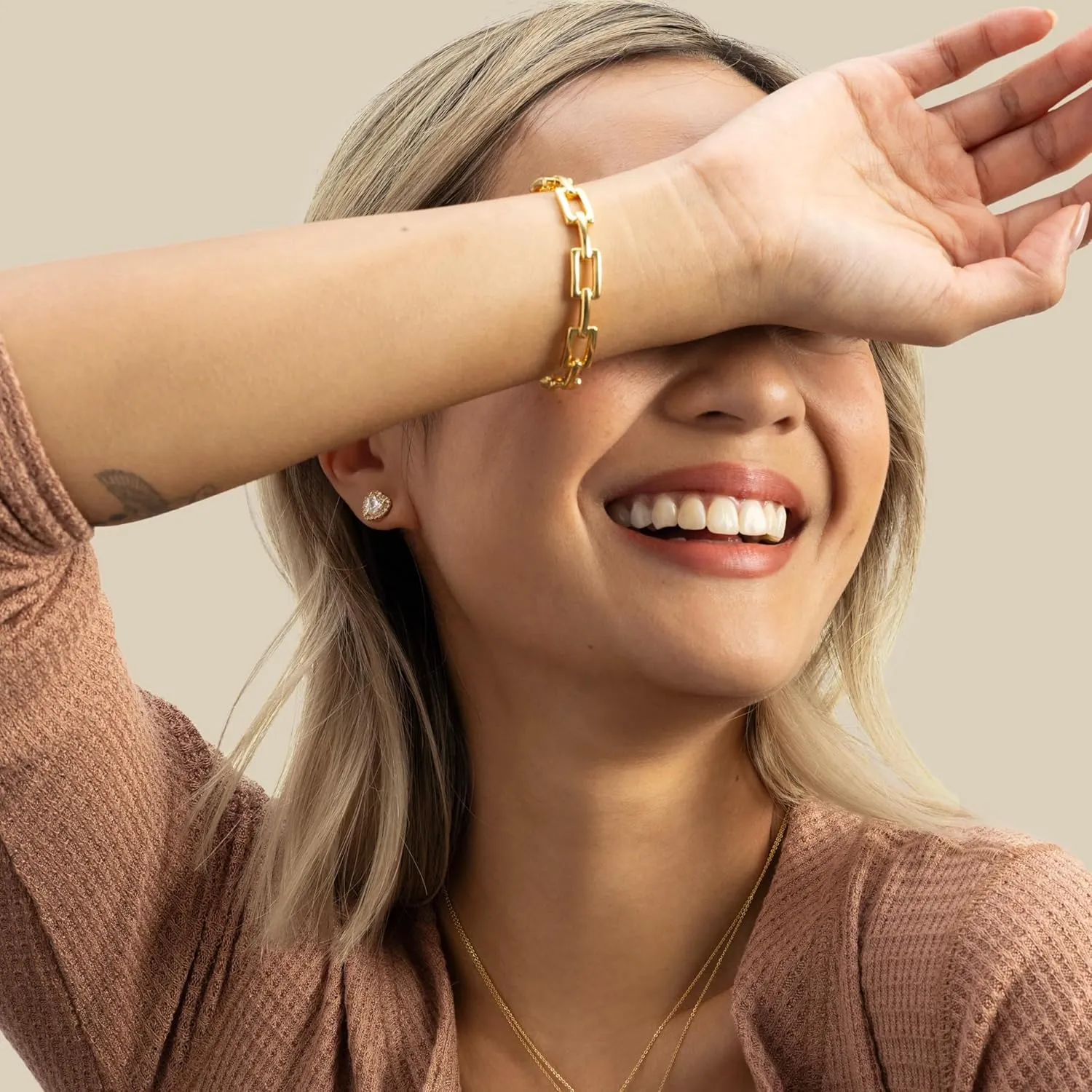 Rocksbox Huxley Cuff Bracelet - Adjustable Bracelet for Women - High Polish Plating - Premium Quality Jewelry