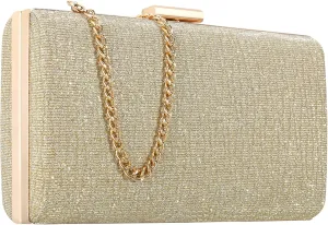 Rucavono Clutch Purses For women, Gold Clutch Purses Evening Handbags Classic Wedding Party Bridal Prom Shoulder Purse …