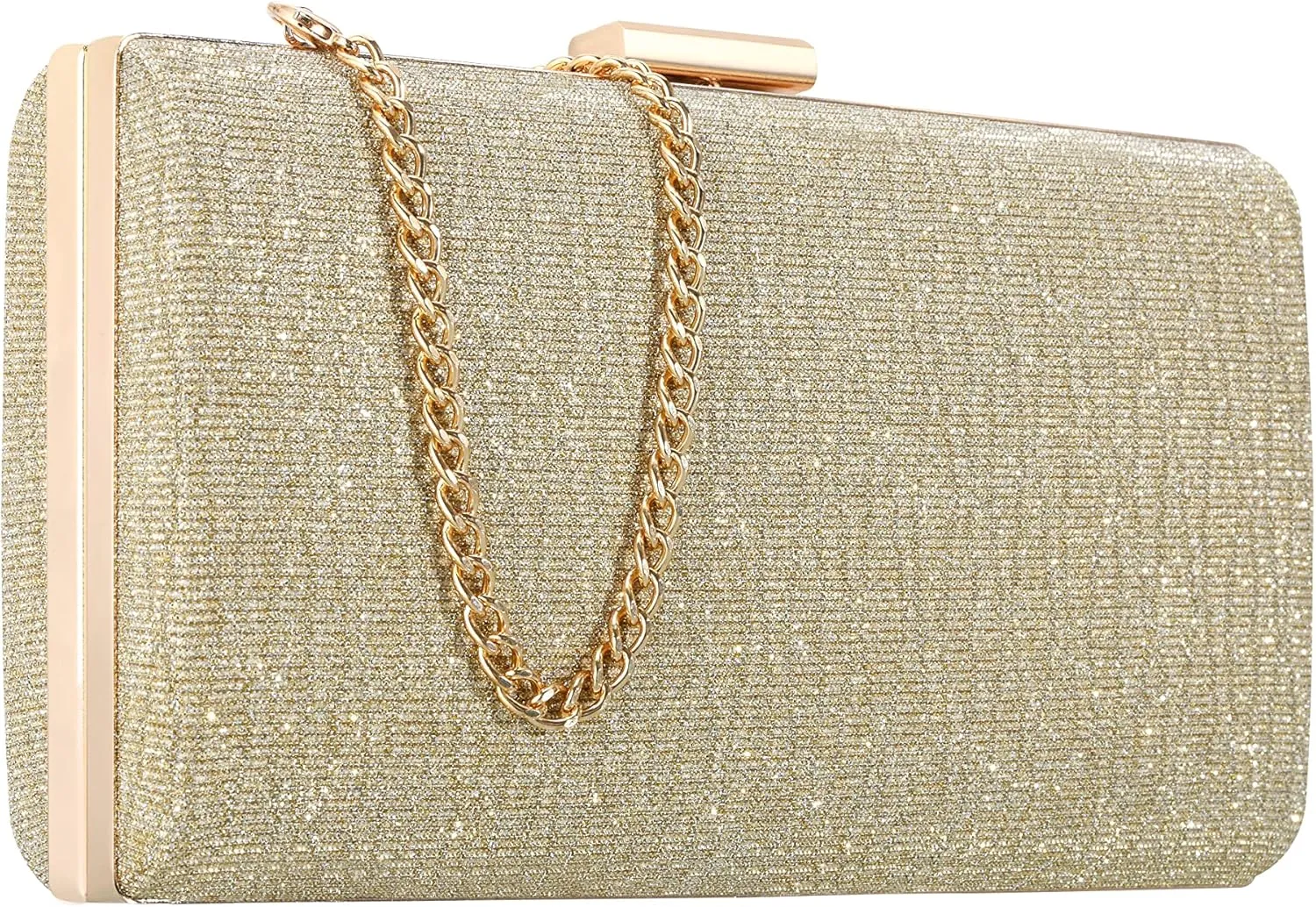 Rucavono Clutch Purses For women, Gold Clutch Purses Evening Handbags Classic Wedding Party Bridal Prom Shoulder Purse …