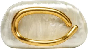 Rungion Elegant Womens Acrylic Evening Clutch Glitter Marble Purse Handbag Crossbody Shoulder Bag for Wedding Party